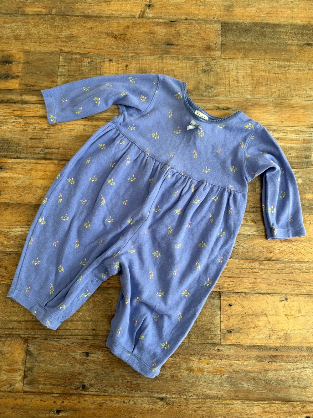 Vintage baby gap purple Floral Baby Romper